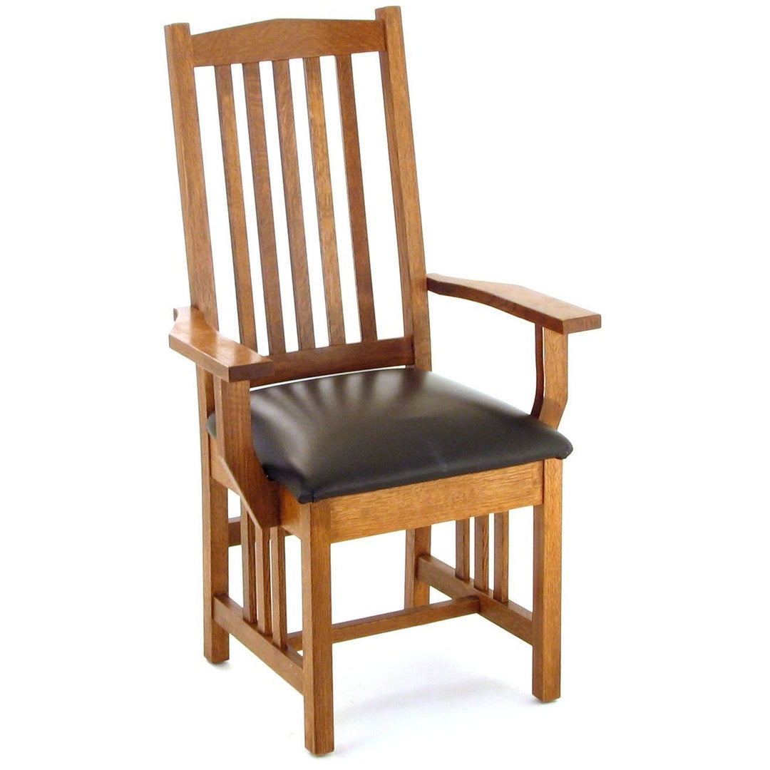 QW Amish Mission Arm Chair with Padded Seat