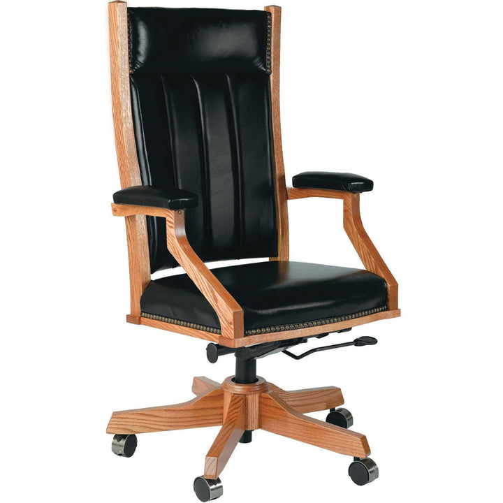 QW Amish Mission Desk Chair (with gas lift) BUPE-MDC255