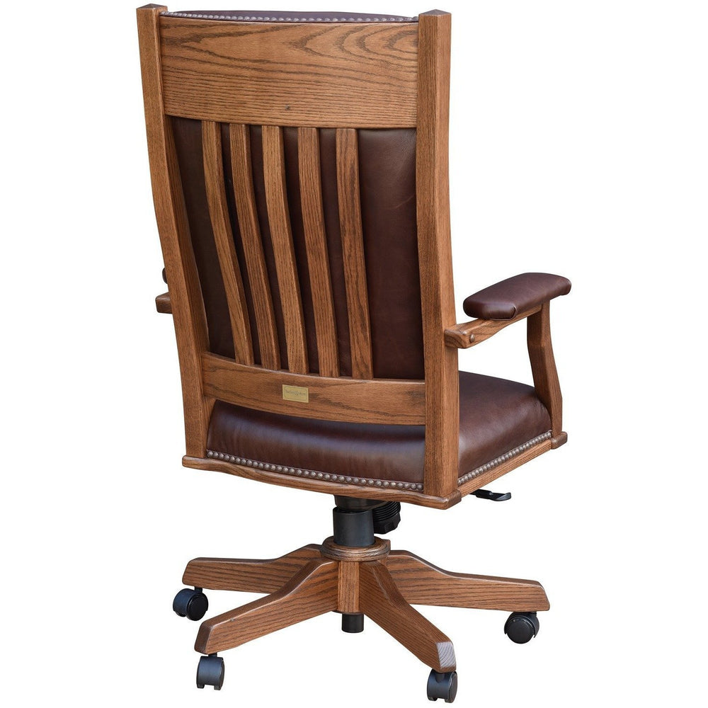 QW Amish Mission Desk Chair (with gas lift) BUPE-MDC255