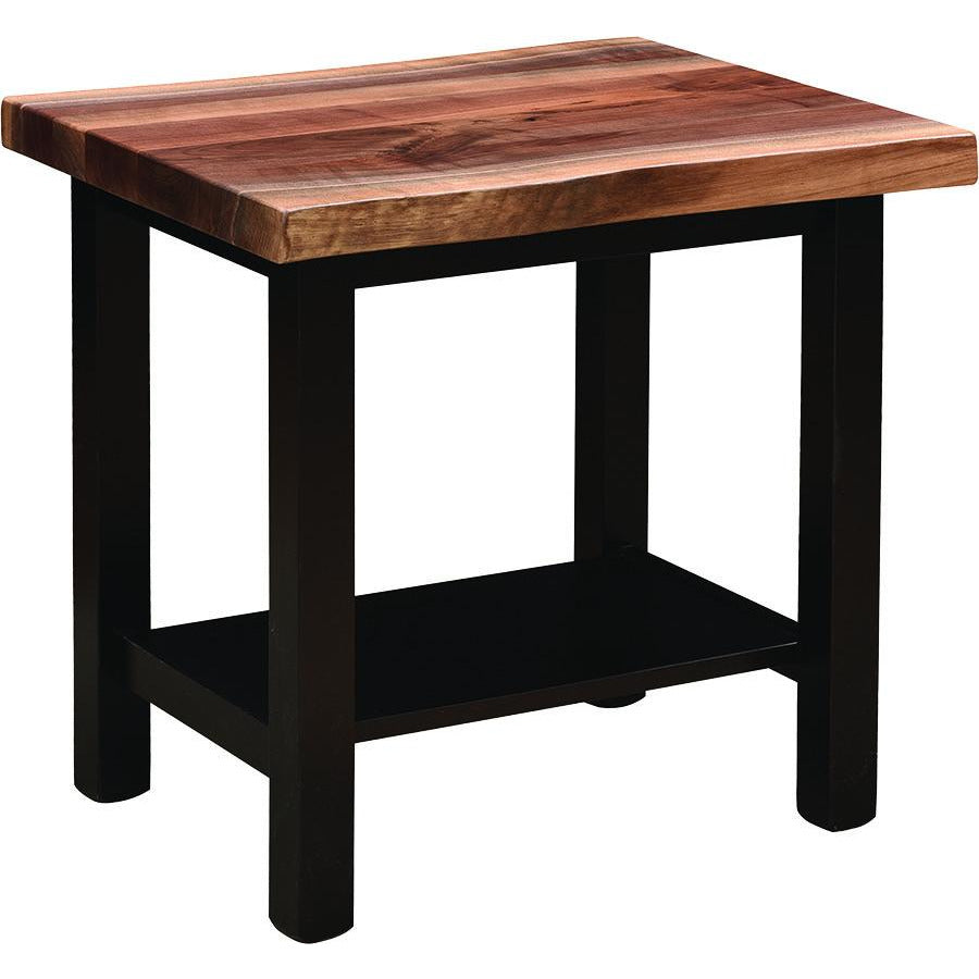 QW Amish Mission Live Edge End Table