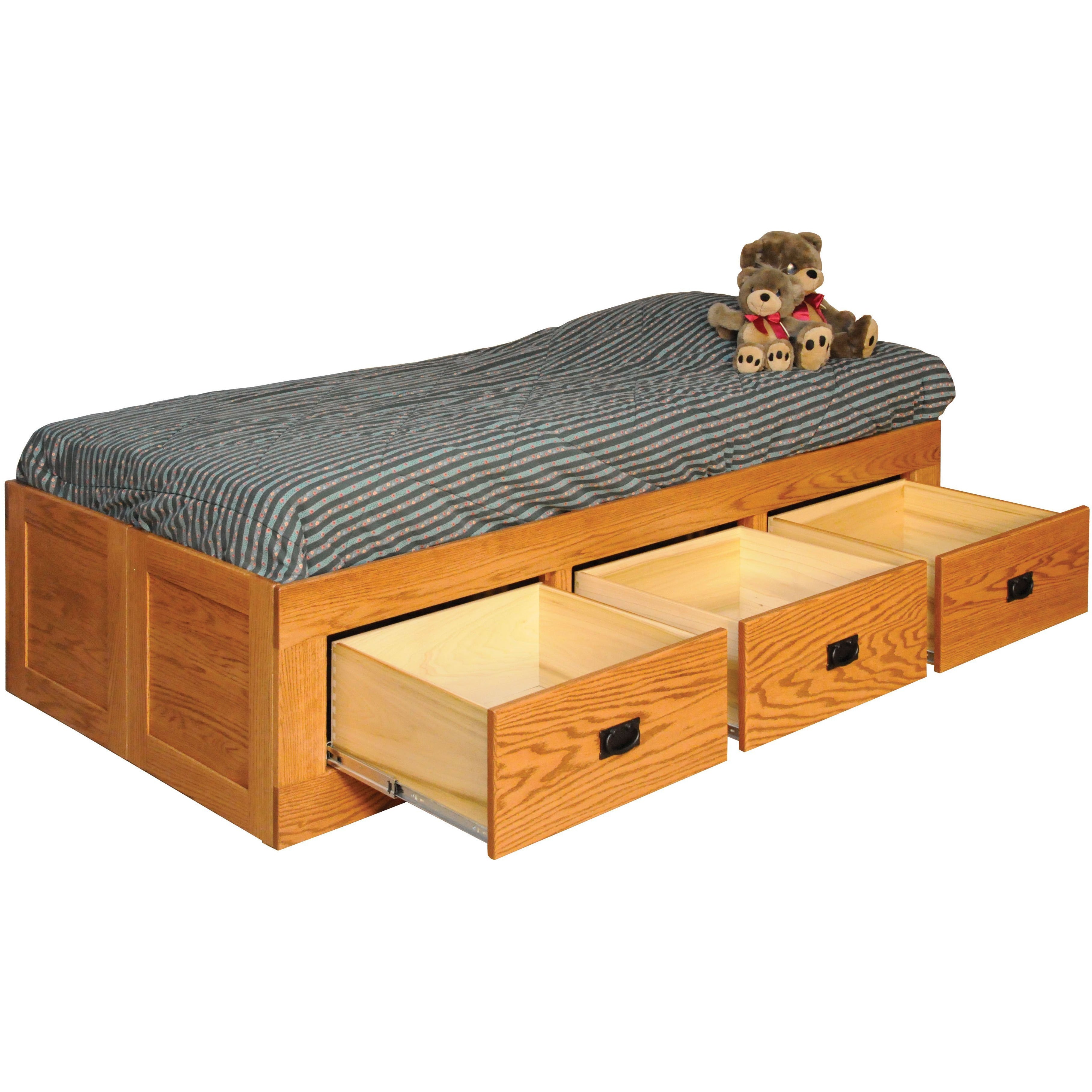QW Amish Mission Bookcase Storage Bed - Thumbnail 2