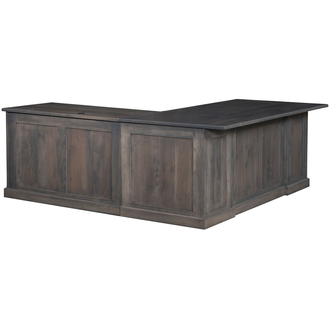 QW Amish Modern L-Shape Desk with Optional Hutch