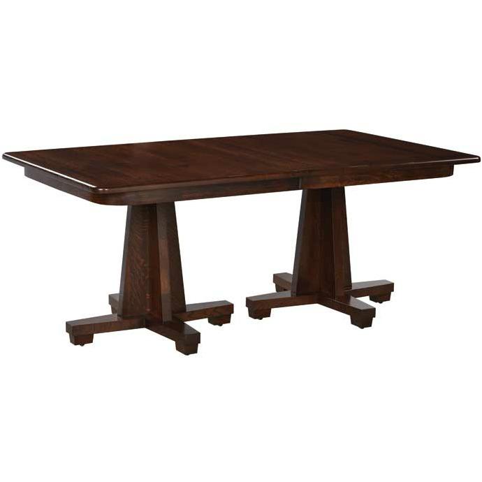 QW Amish Modern Mission Double Pedestal table