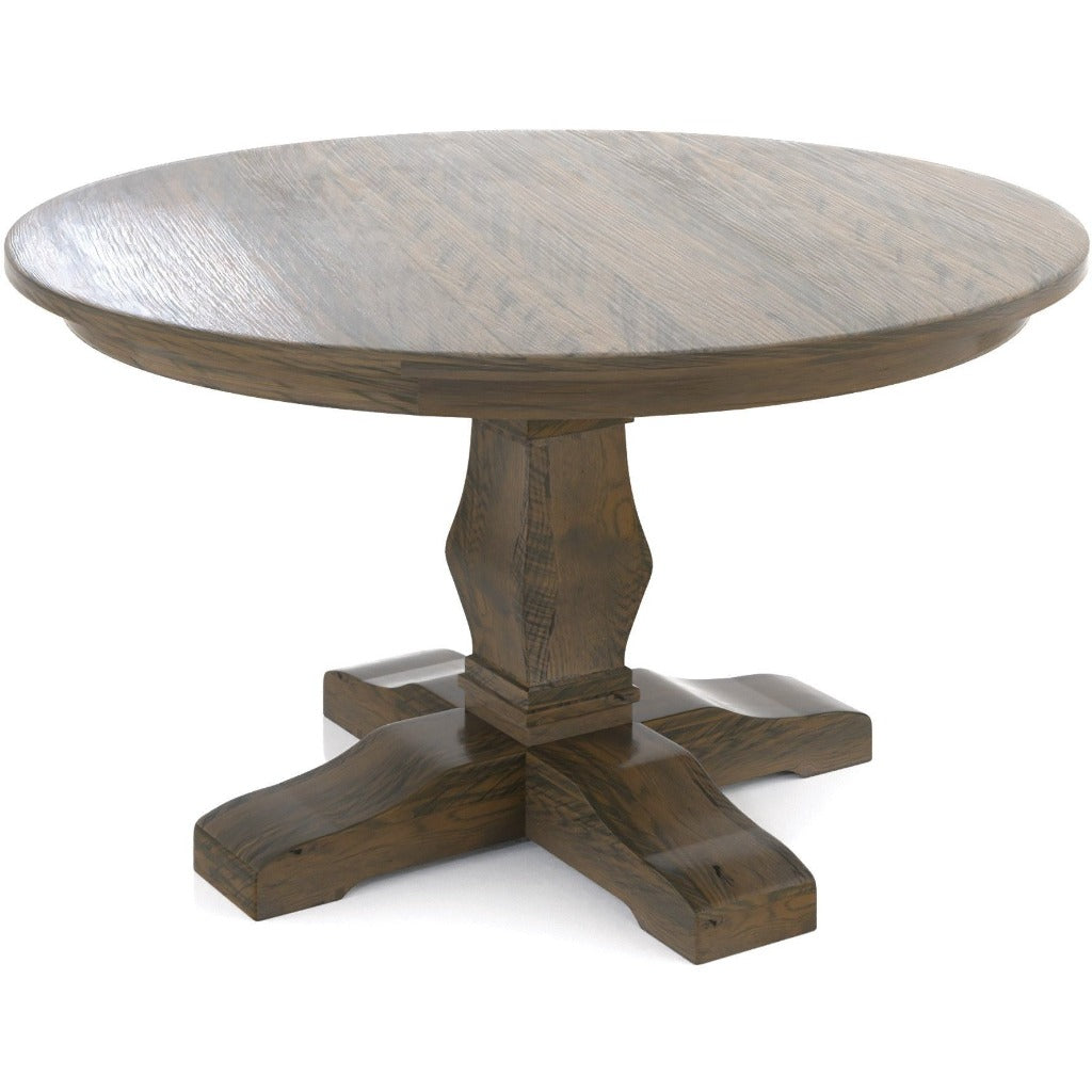 QW Amish Montana 'Saw-Marked' Single Pedestal Table