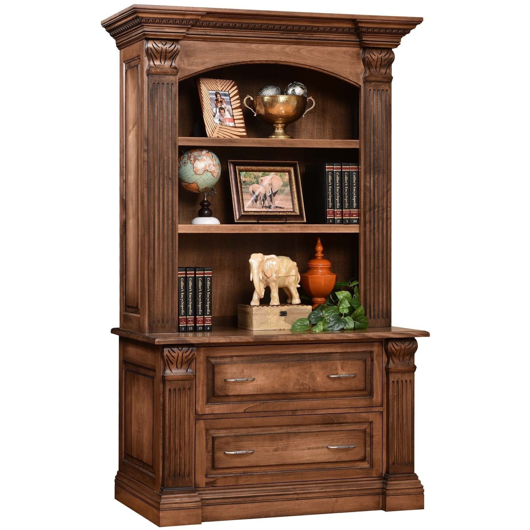 QW Amish Montereau Office Lateral File & Bookshelf