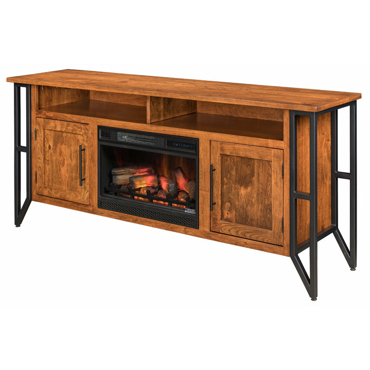 QW Amish Naples Fireplace Media Console