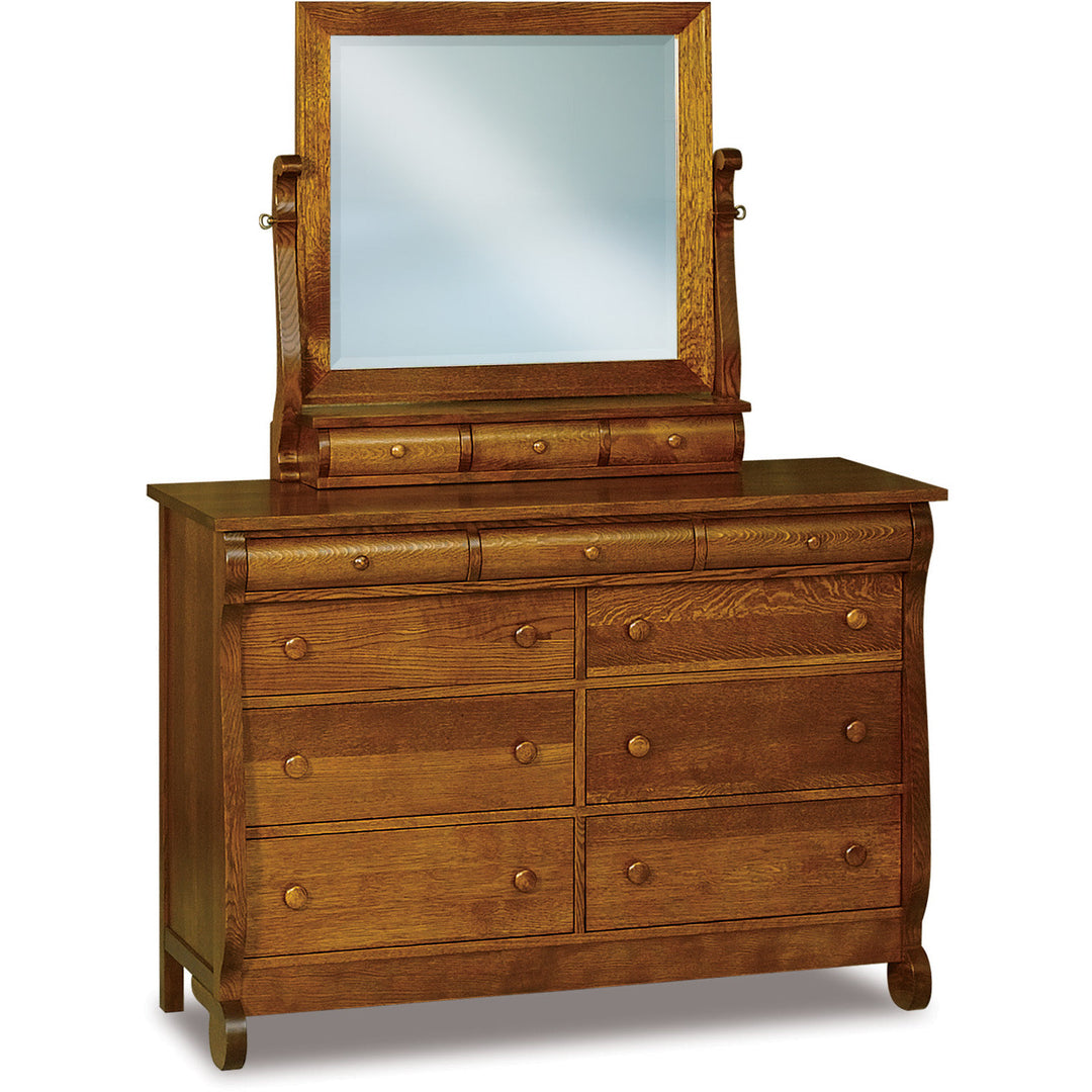 QW Amish Old Classic Sleigh Dresser & Optional Mirror