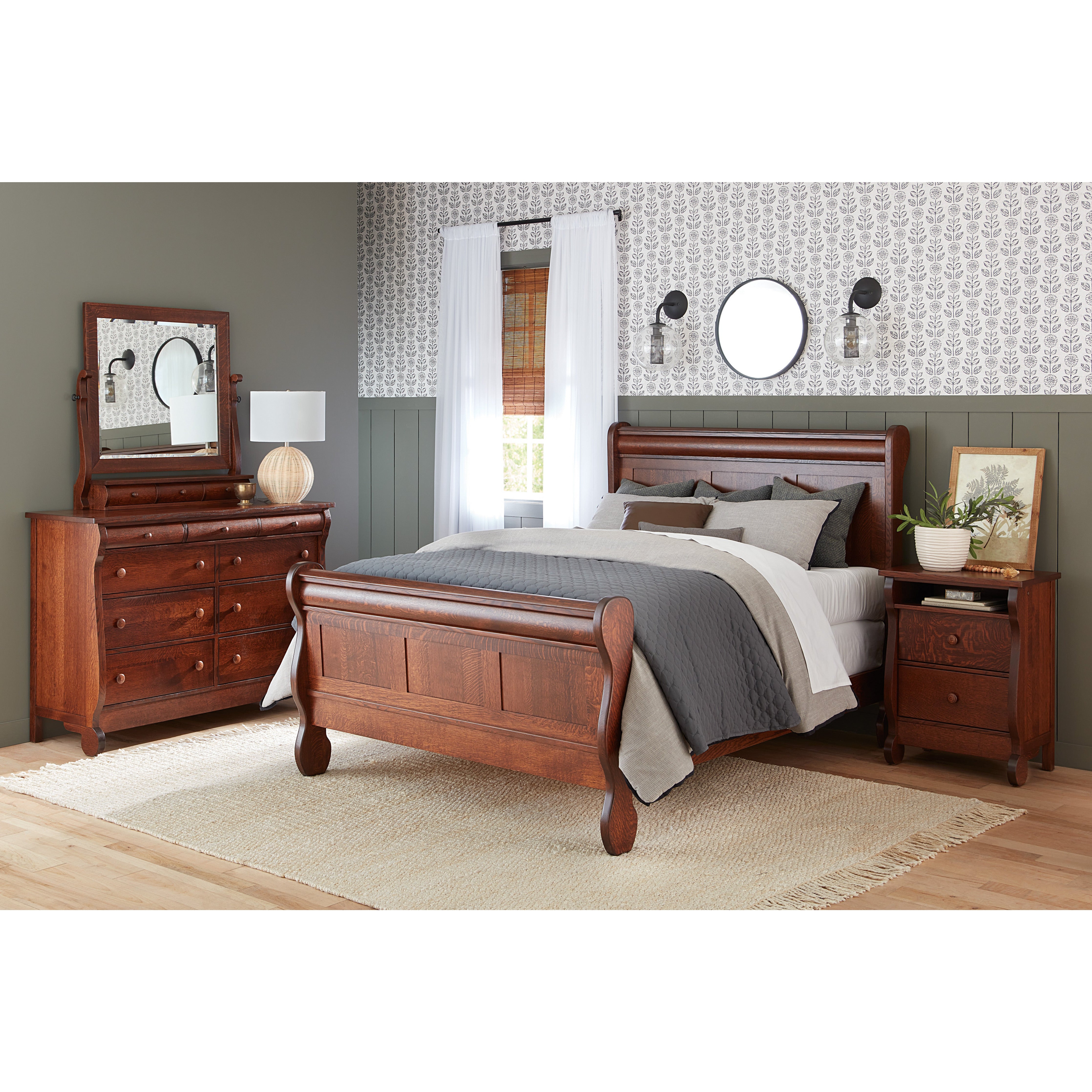 QW Amish Sleigh Dresser