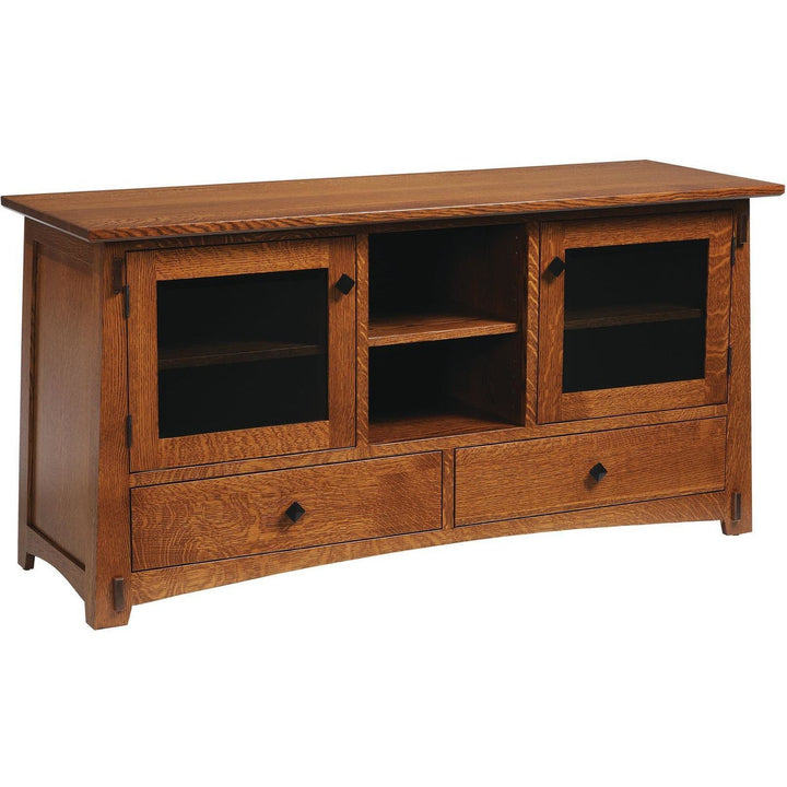 QW Amish Olde Shaker 60" TV Cabinet with 2 Doors, 2 Drawers QPWF-5600TVSTAND