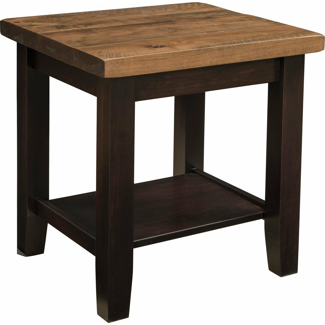 QW Amish Plank Contemporary End Table
