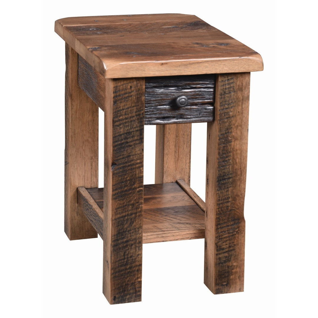 QW Amish Post Mission Reclaimed Chair Side Table FLCF-RPMCST15