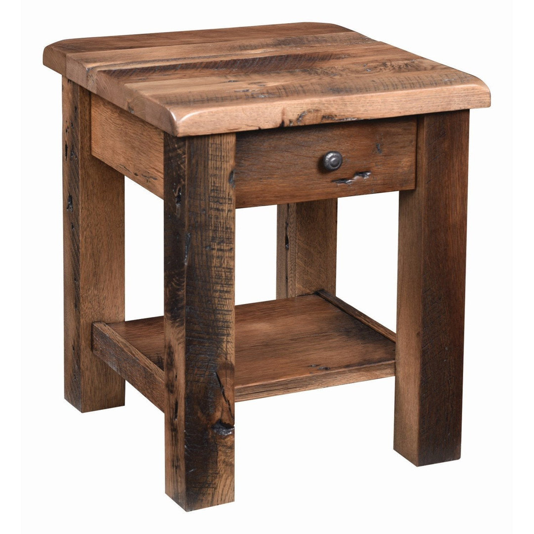 QW Amish Post Mission Reclaimed End Table FLCF-RPMET20