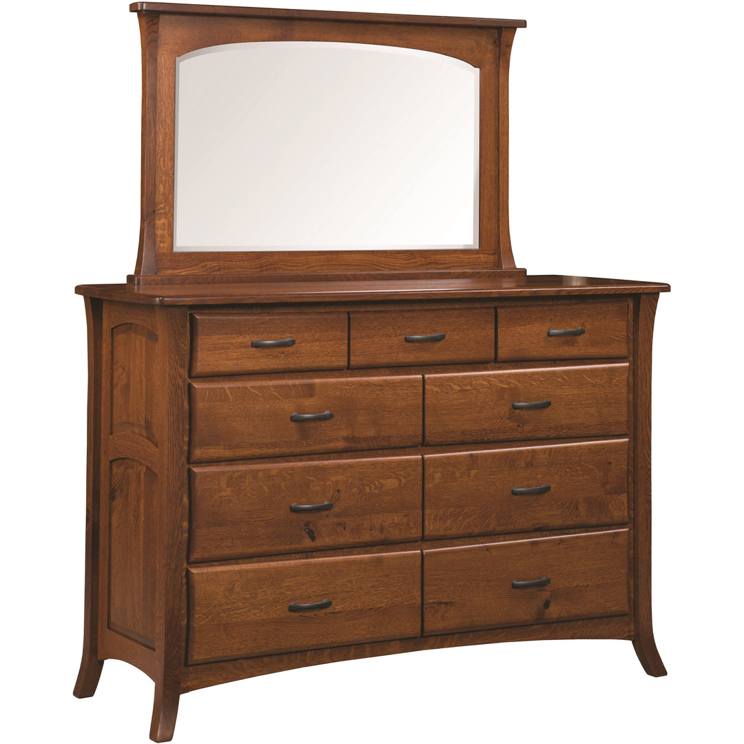 QW Amish Premier Galveston High Dresser and Optional Mirror