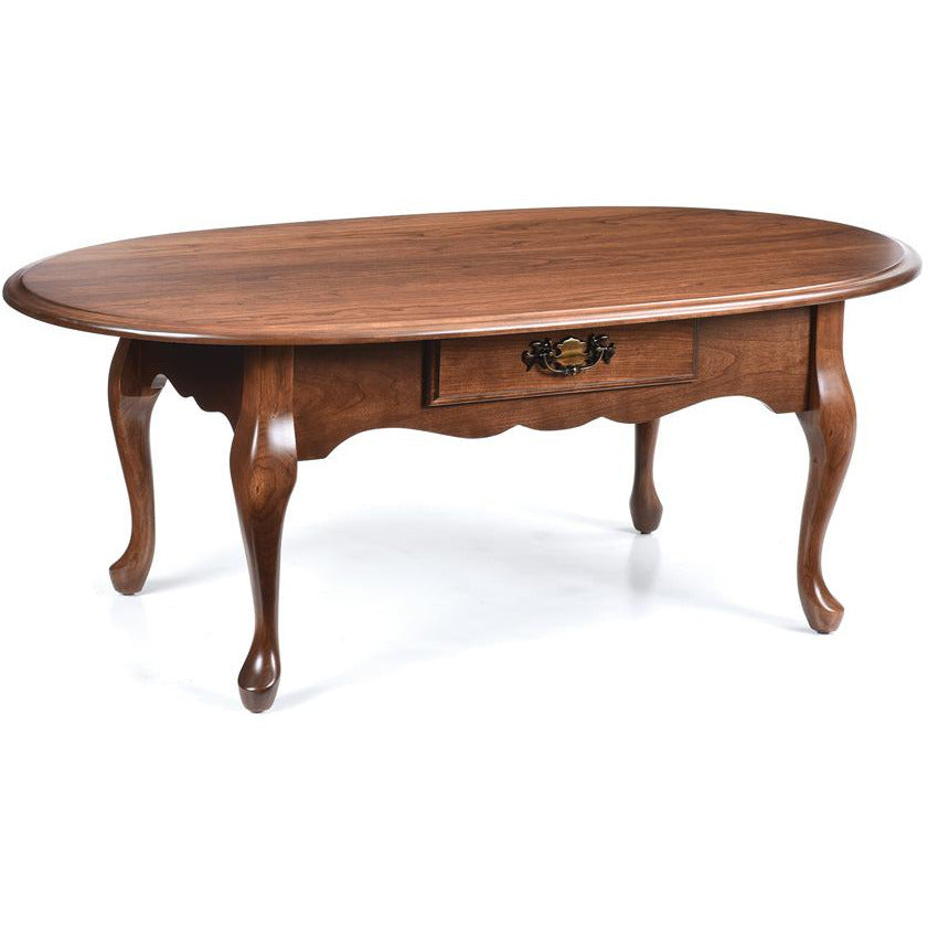 QW Amish Queen Anne Coffee Table Quality Woods Furniture