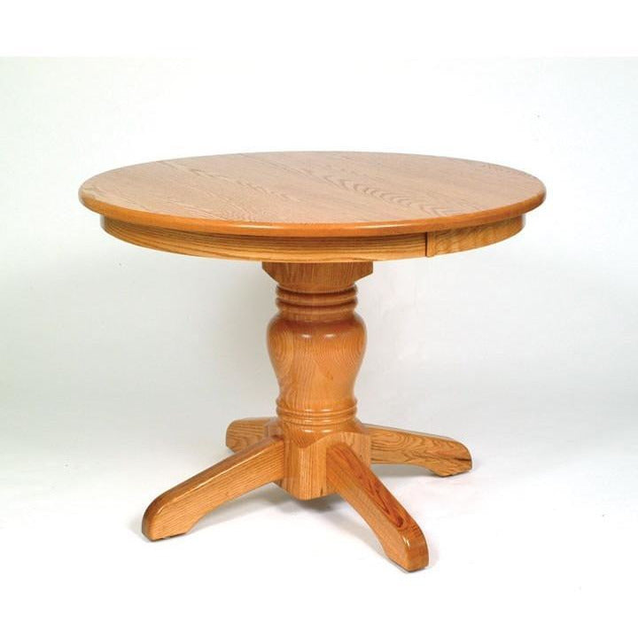 QW Amish Round Mission Single Pedestal Table WBFE-ROUNDMISSIONSGL