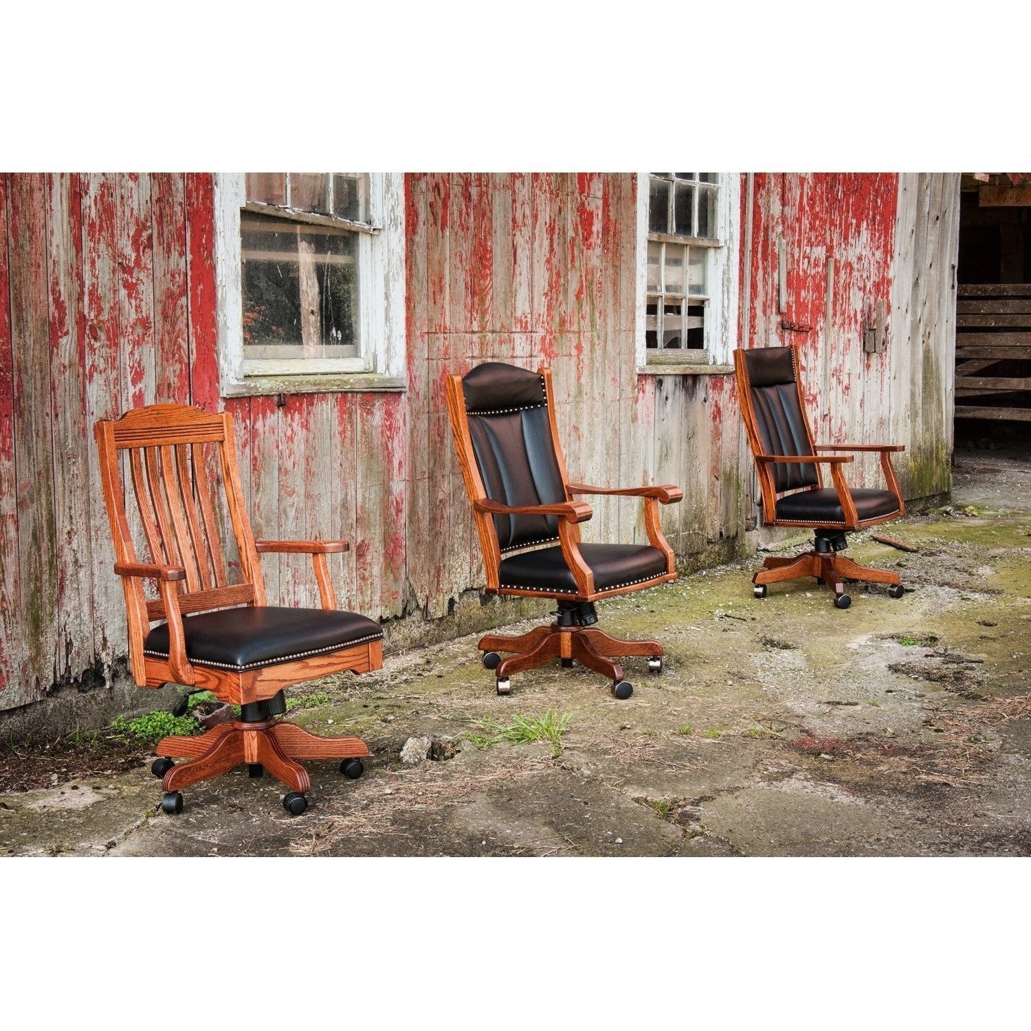 QW Amish Royal Desk Chair - Thumbnail 4