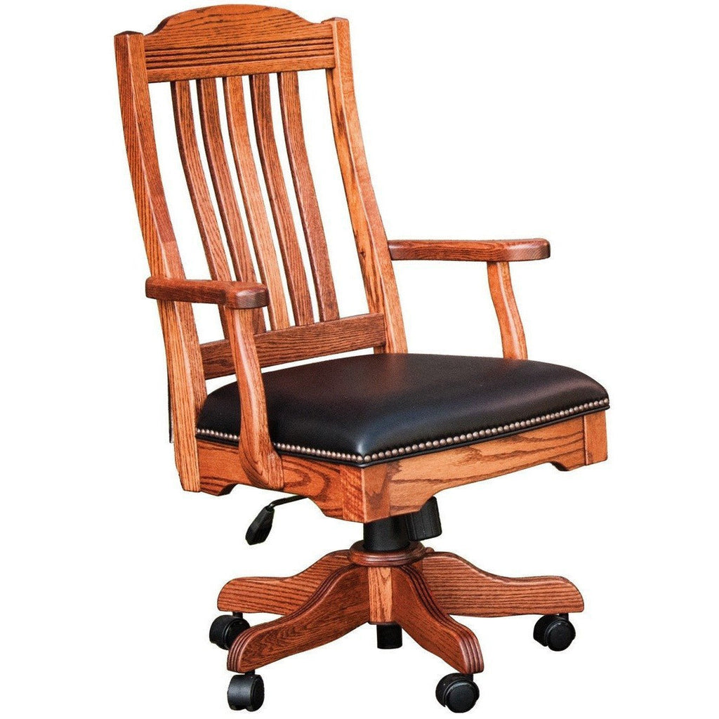 Office chair with online desk arm