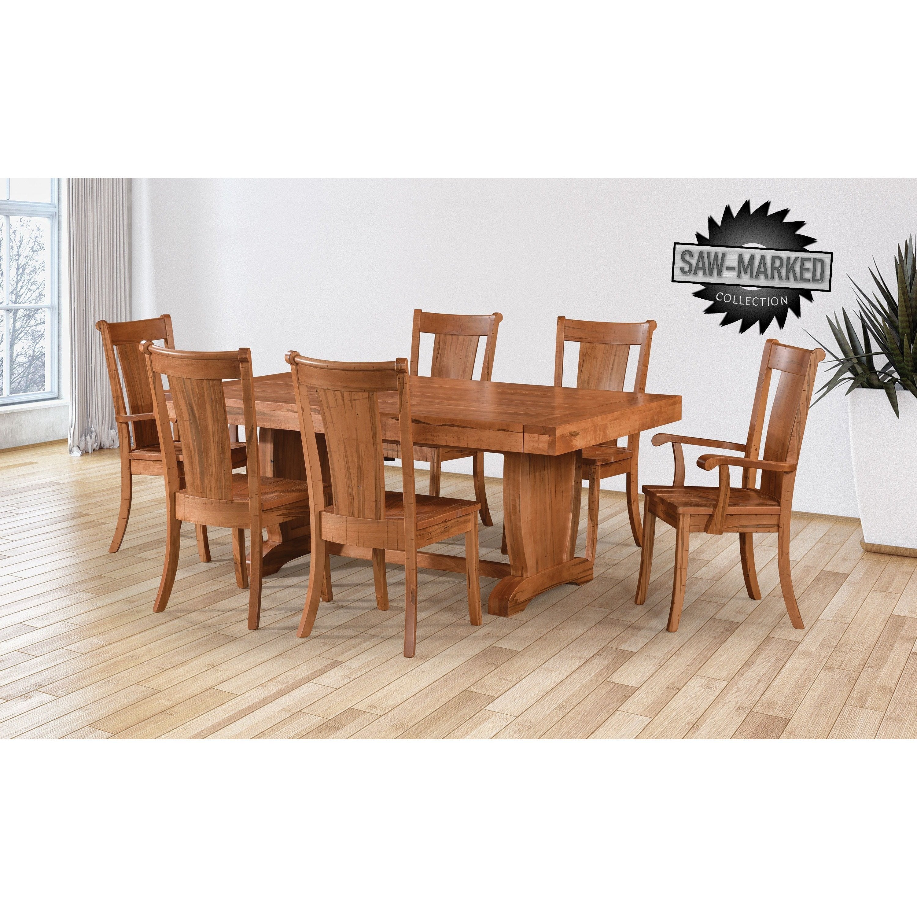 QW Amish 'Saw-Marked' Chuckwagon Table