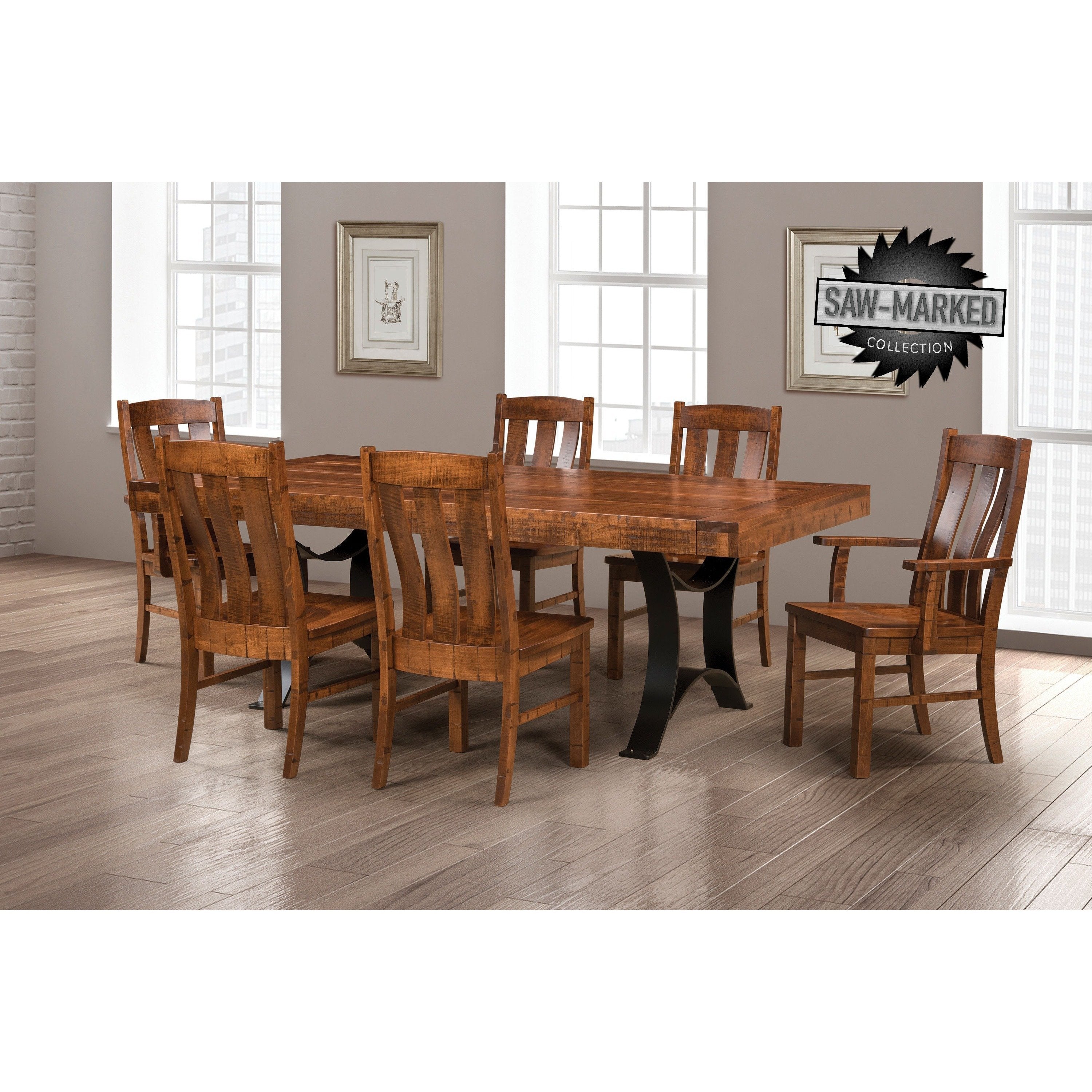 QW Amish 'Saw-Marked' Galley Table