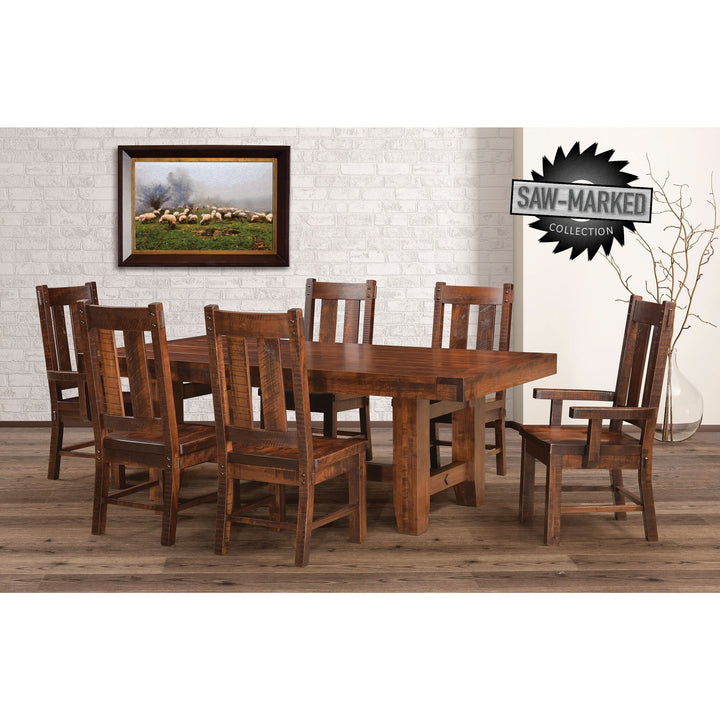 QW Amish 'Saw-Marked' Houston 7pc Dining Set