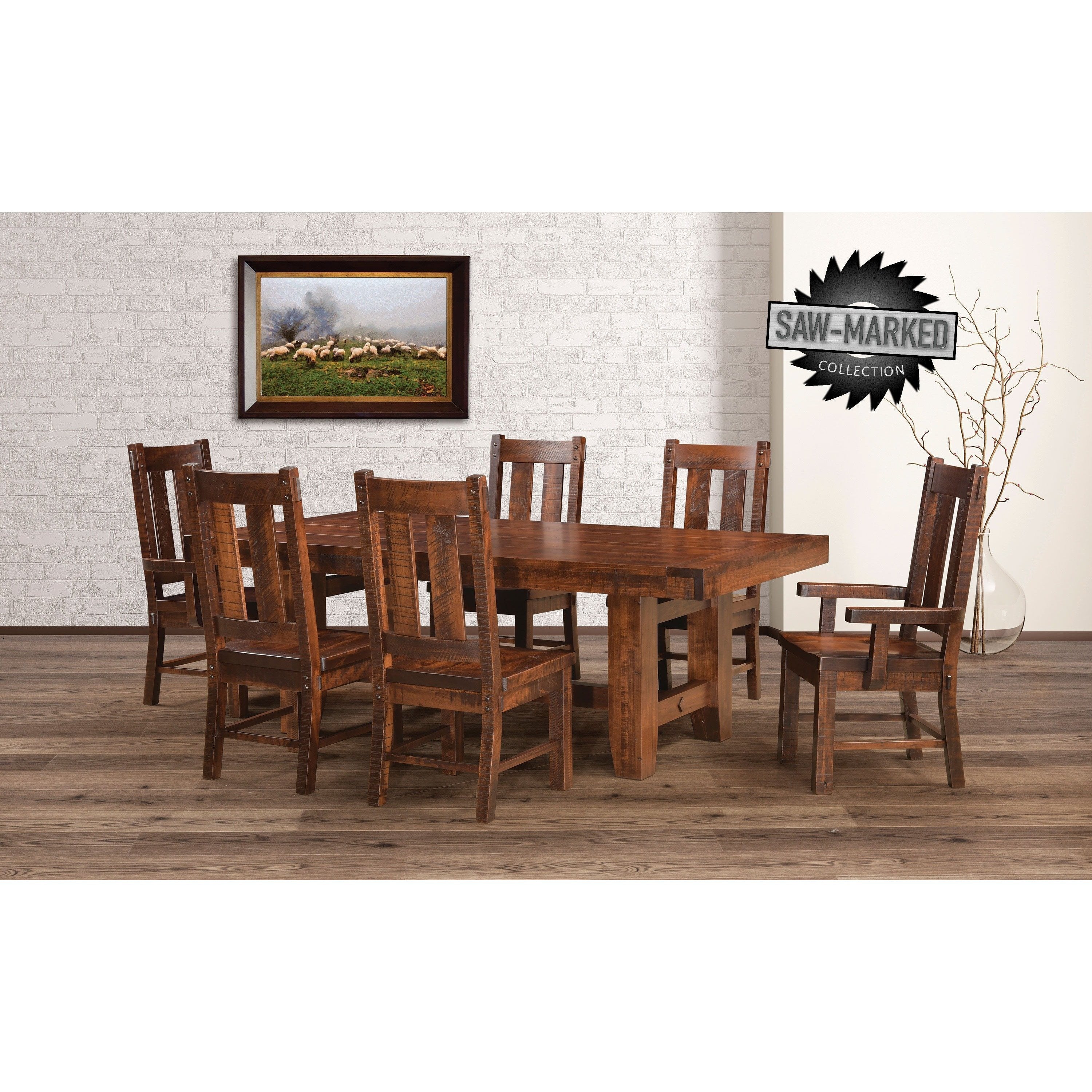 QW Amish Saw-Marked Houston Table