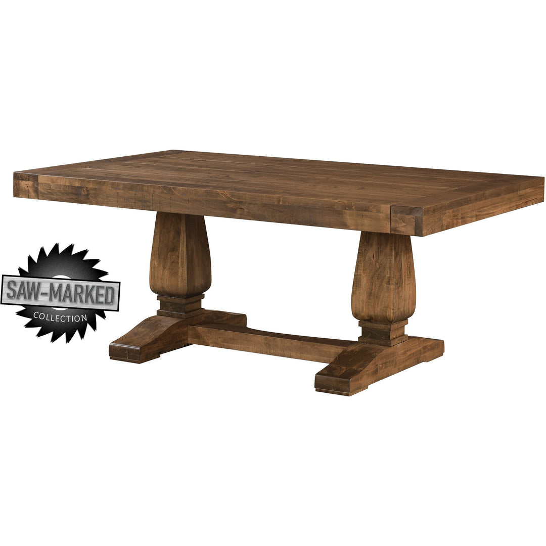 QW Amish 'Saw-Marked' Omaha Table