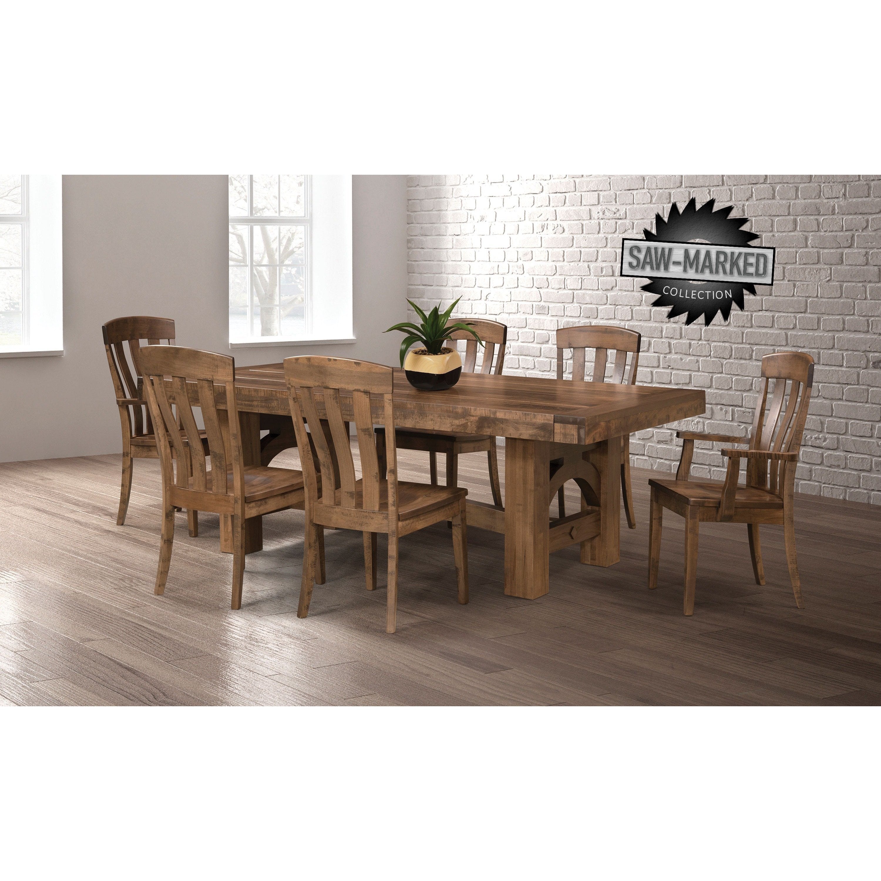 QW Amish 'Saw-Marked' Portland Table - Thumbnail 2