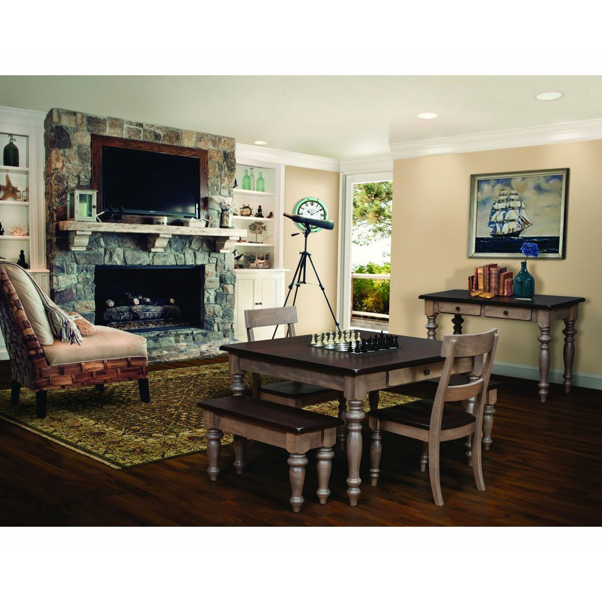 Amish square dining table sales