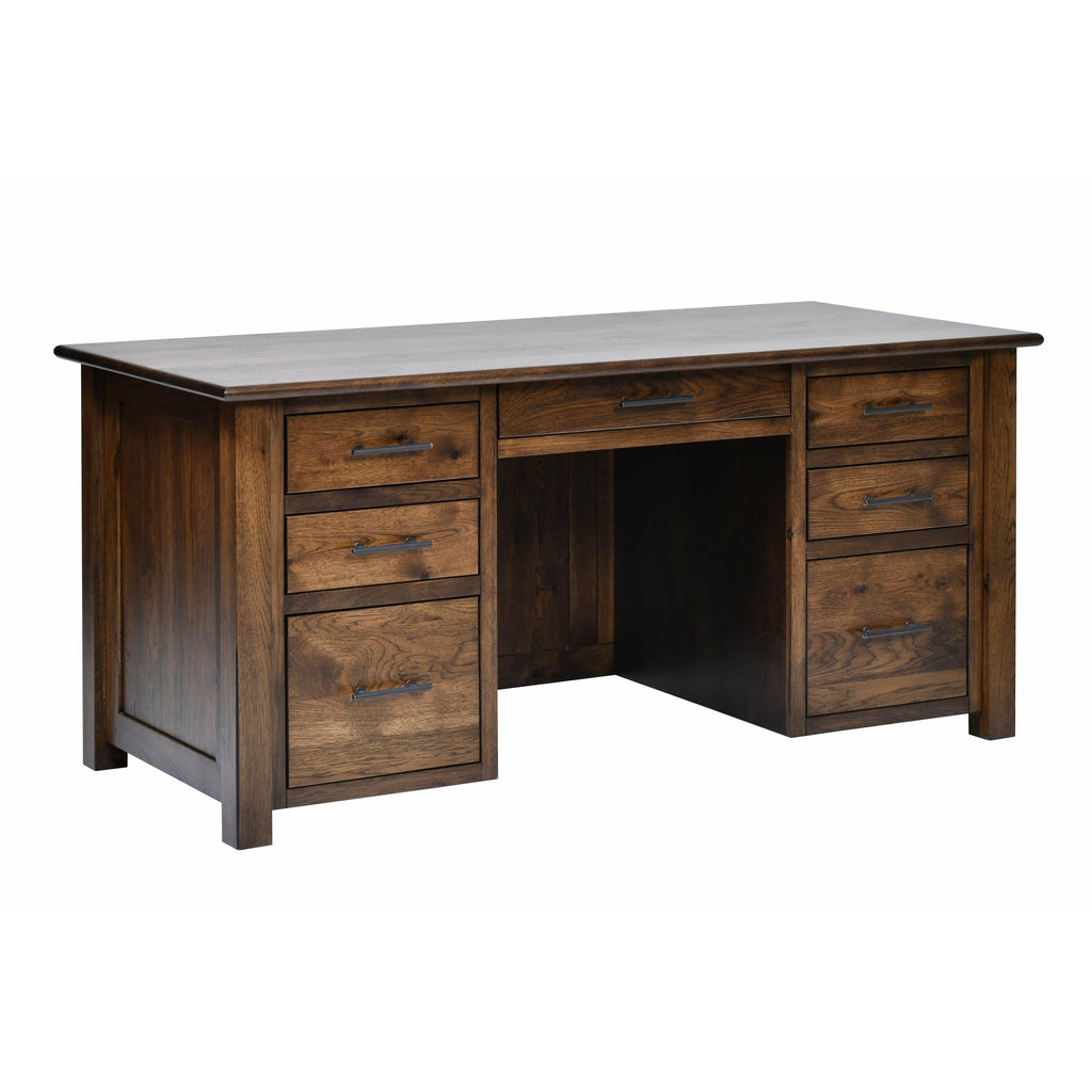 RUSTIC SETTLER 4 Drawer Office Desk