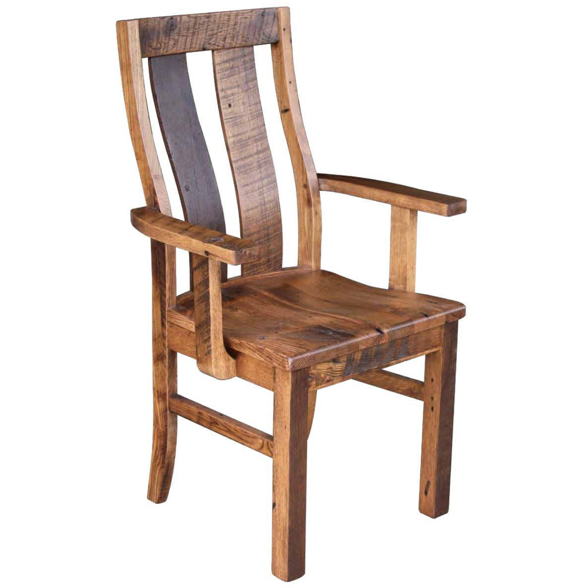 QW Amish Silverton Reclaimed Barnwood Side Chair - Thumbnail 5