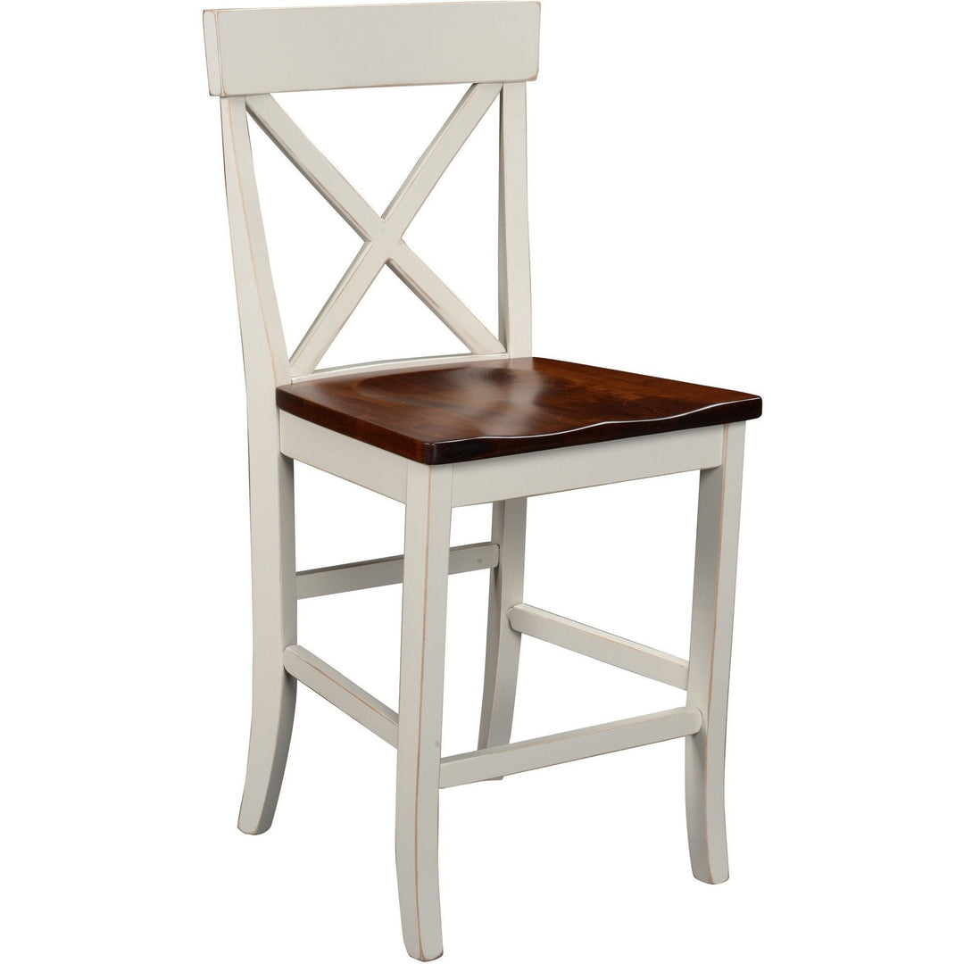 QW Amish Single X Bar Chair WIPG-337STATBARCHAIR
