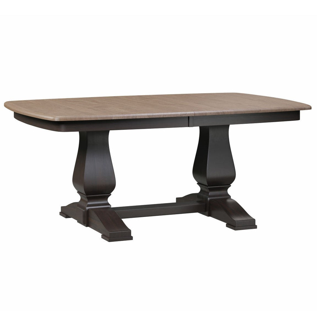 QW Amish Stacy Double Pedestal Table