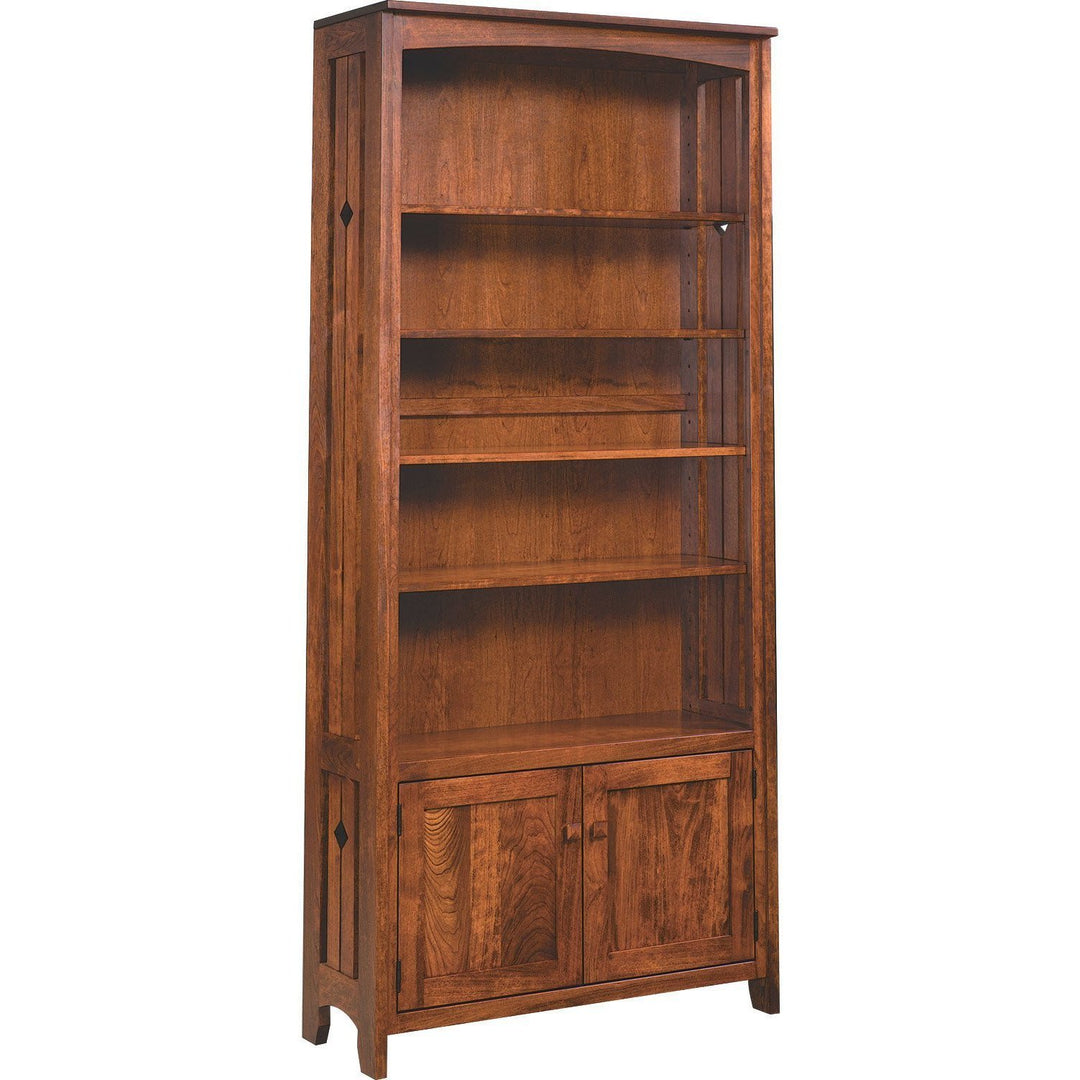 QW Amish Tempe 36x84 Bookcase with Doors