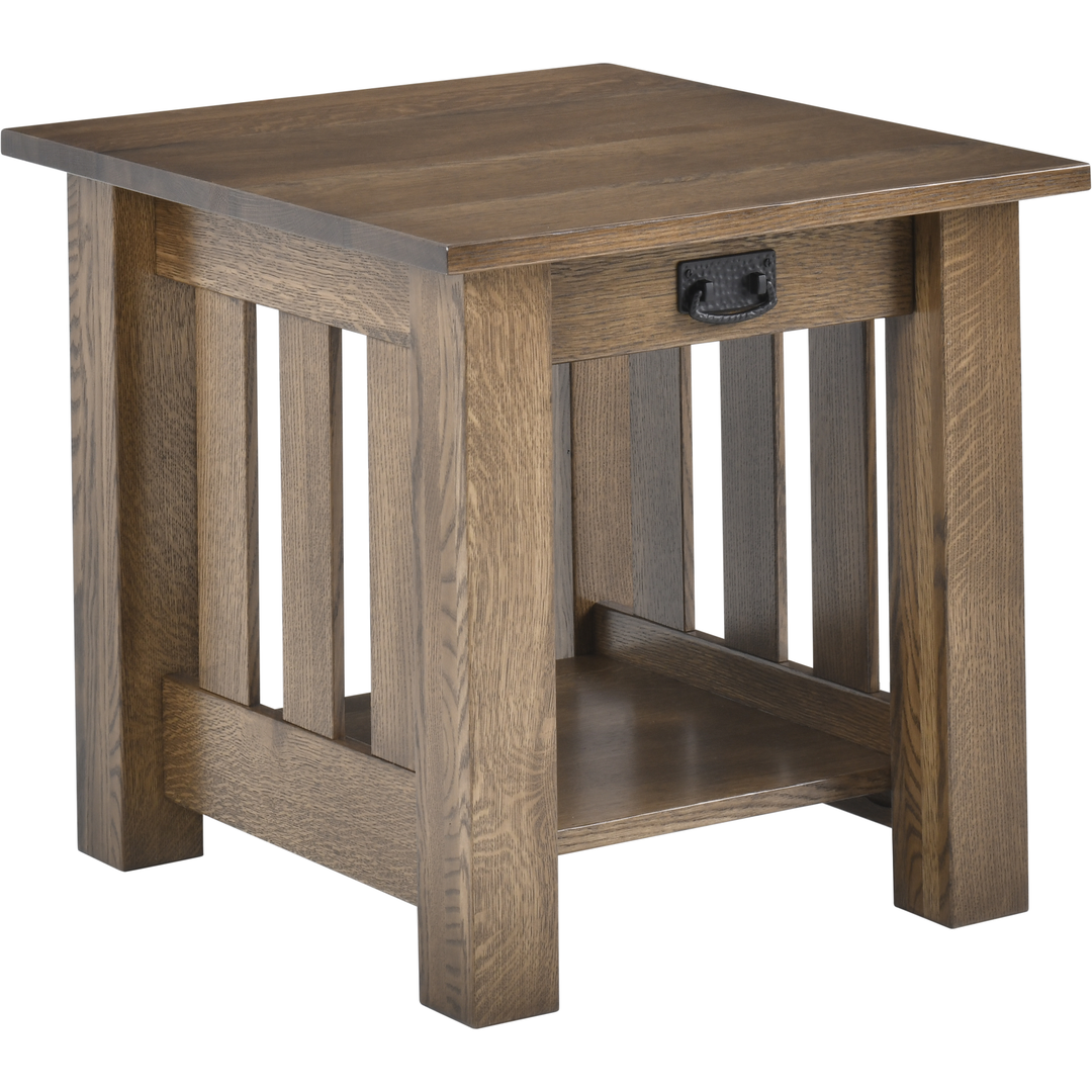 QW Amish Timber Mission End Table w/ Drawer