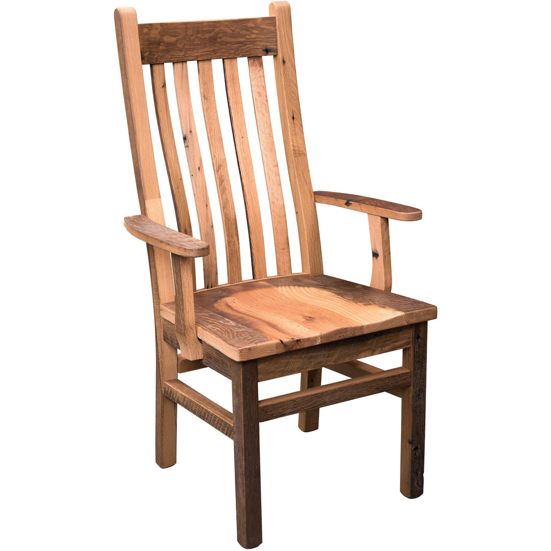 QW Amish Timber Ridge Reclaimed Barnwood Arm Chair BPXW-231-MAC