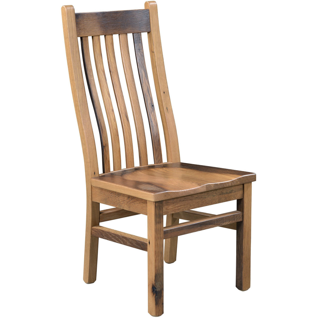 QW Amish Timber Ridge Reclaimed Barnwood Side Chair BPXW-231-MSC