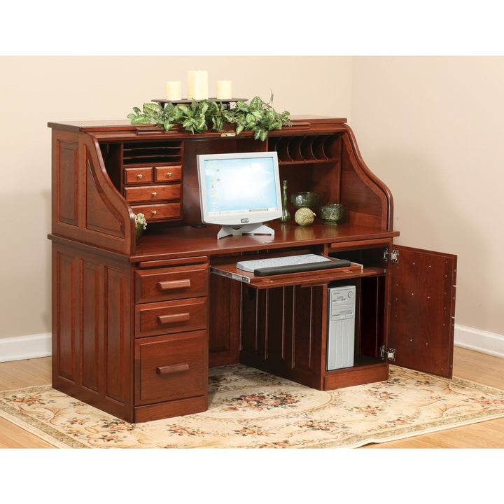 QW Amish Traditional 62" Roll-Top Desk