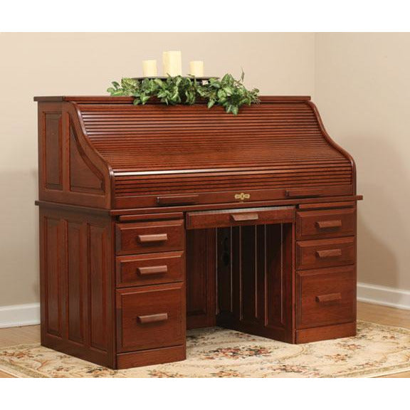 QW Amish Traditional 62" Roll-Top Desk
