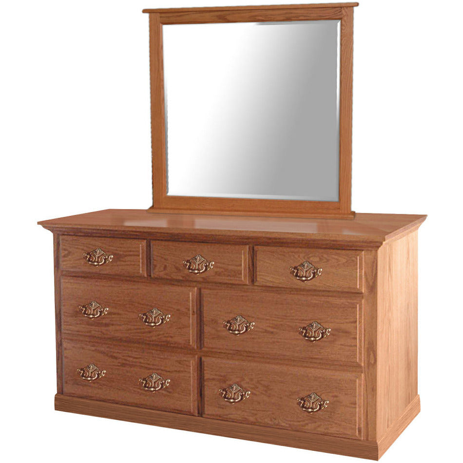 QW Amish Traditional Dresser & Optional Mirror