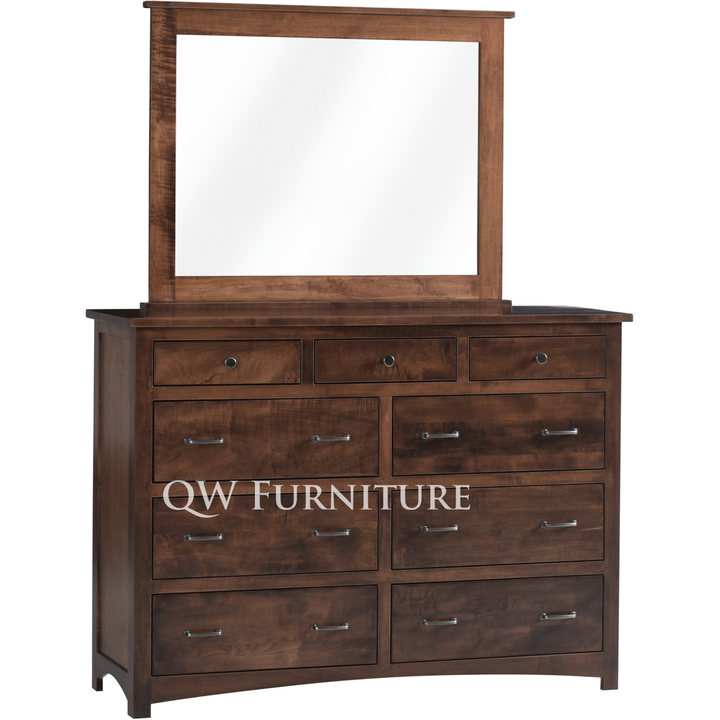 QW Amish Treasure Mission High Dresser with Mirror Option