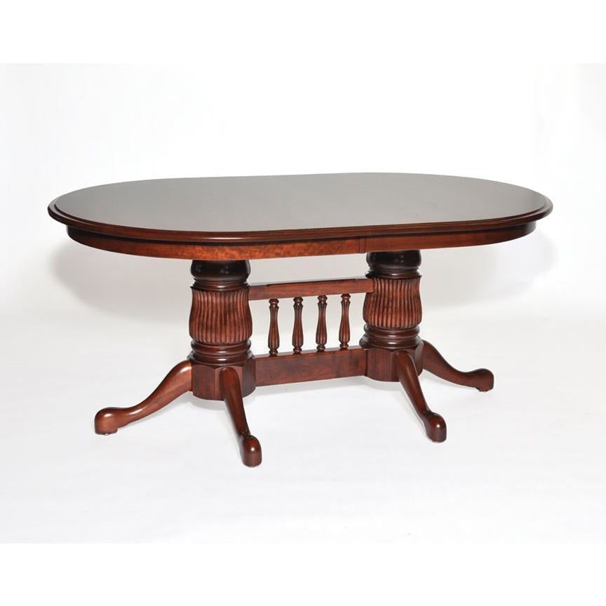 QW Amish Tulip Double Pedestal Table WBFE-TULIPDBL4866
