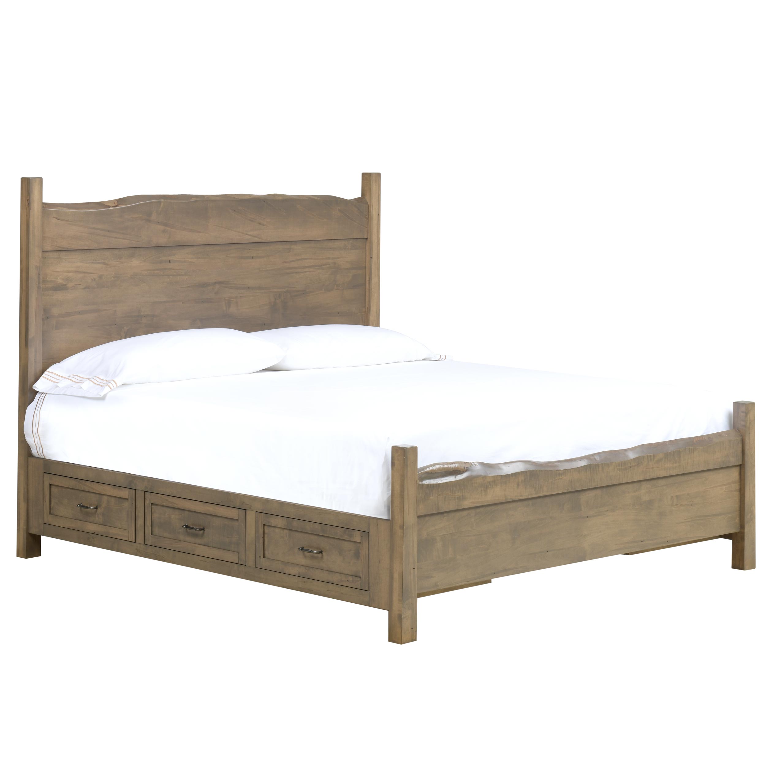 QW Amish Tuscany Live Edge Storage Bed - Thumbnail 3