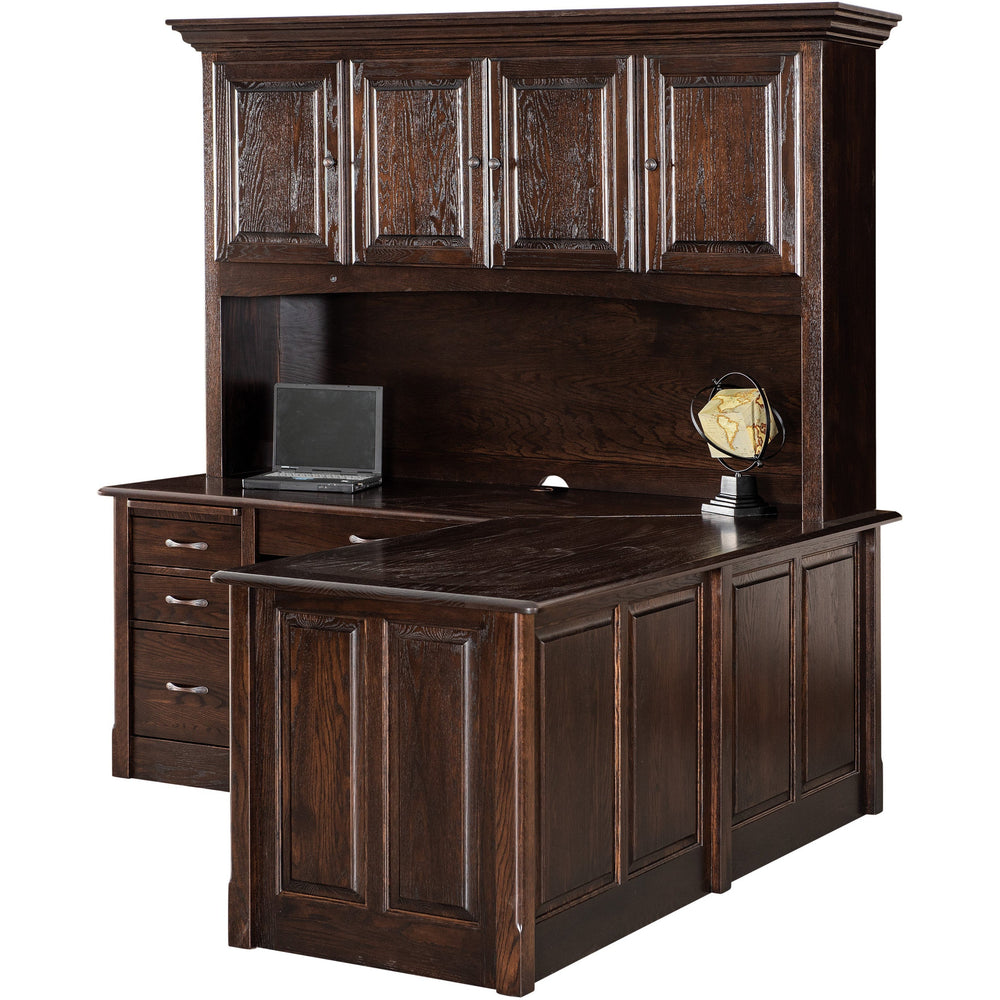 QW Amish Victorian L-Shape Desk w/ Optional Hutch