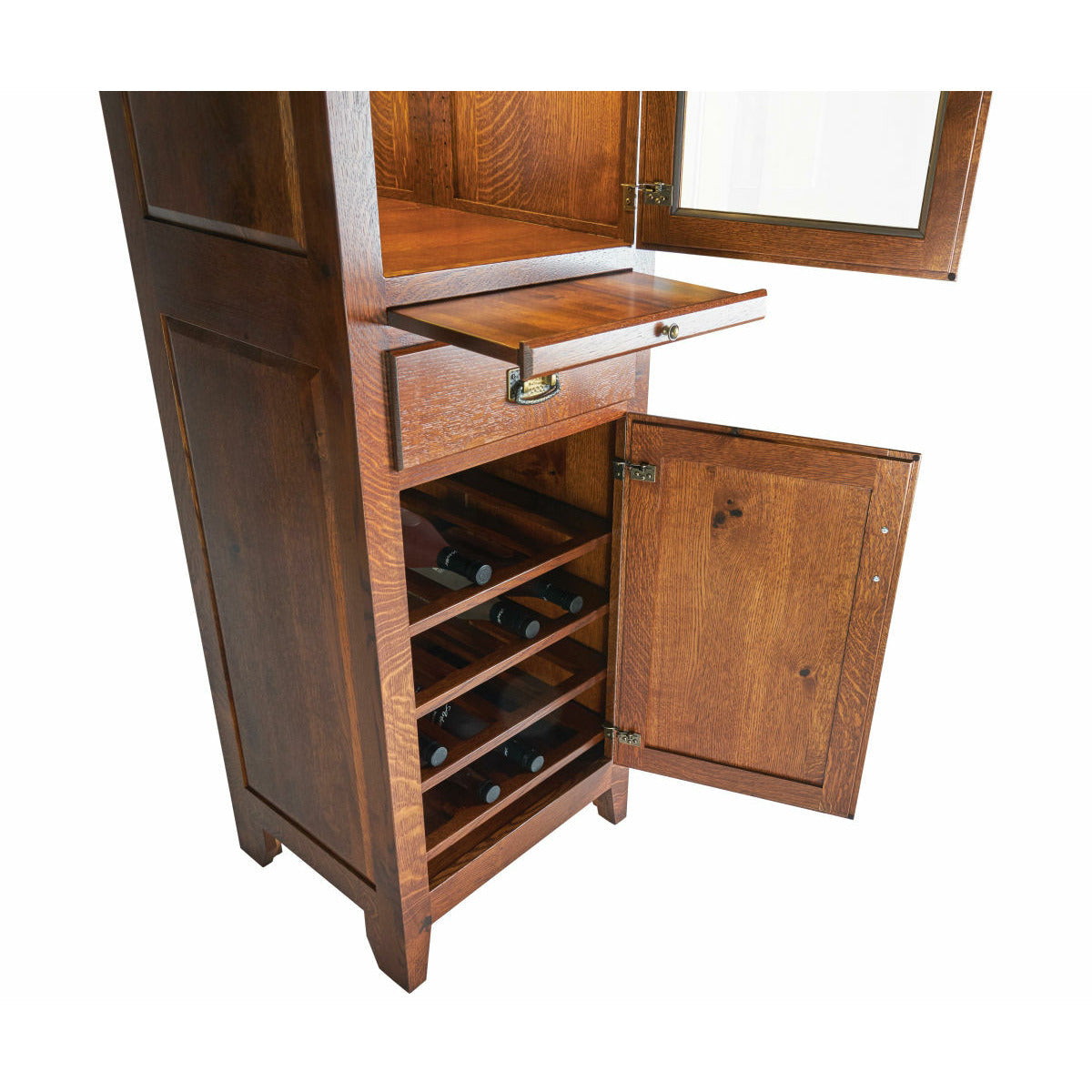 QW Amish Willow Wine Cabinet - Thumbnail 2