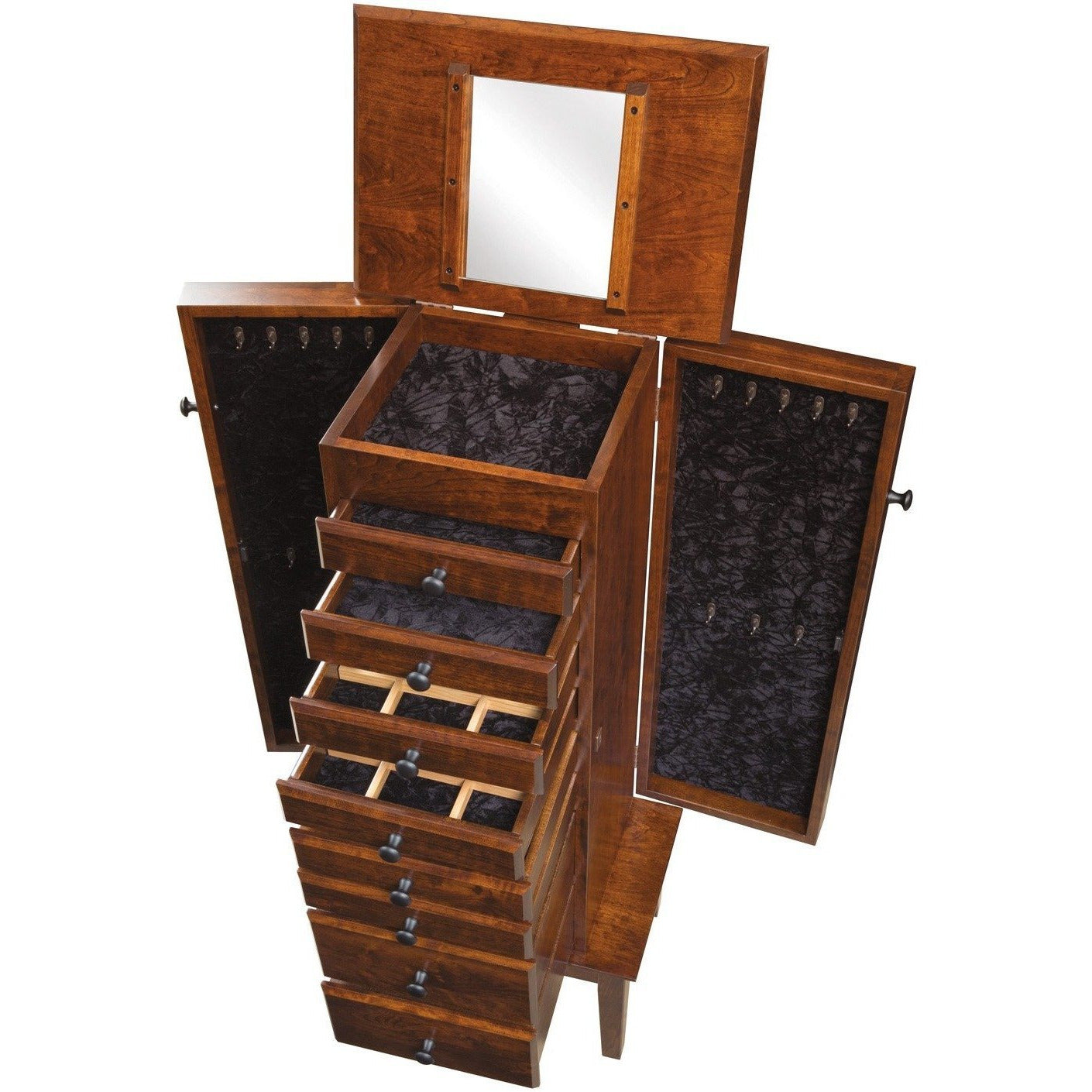 QW Amish Winged Mill Shaker Jewelry Armoire - Thumbnail 2