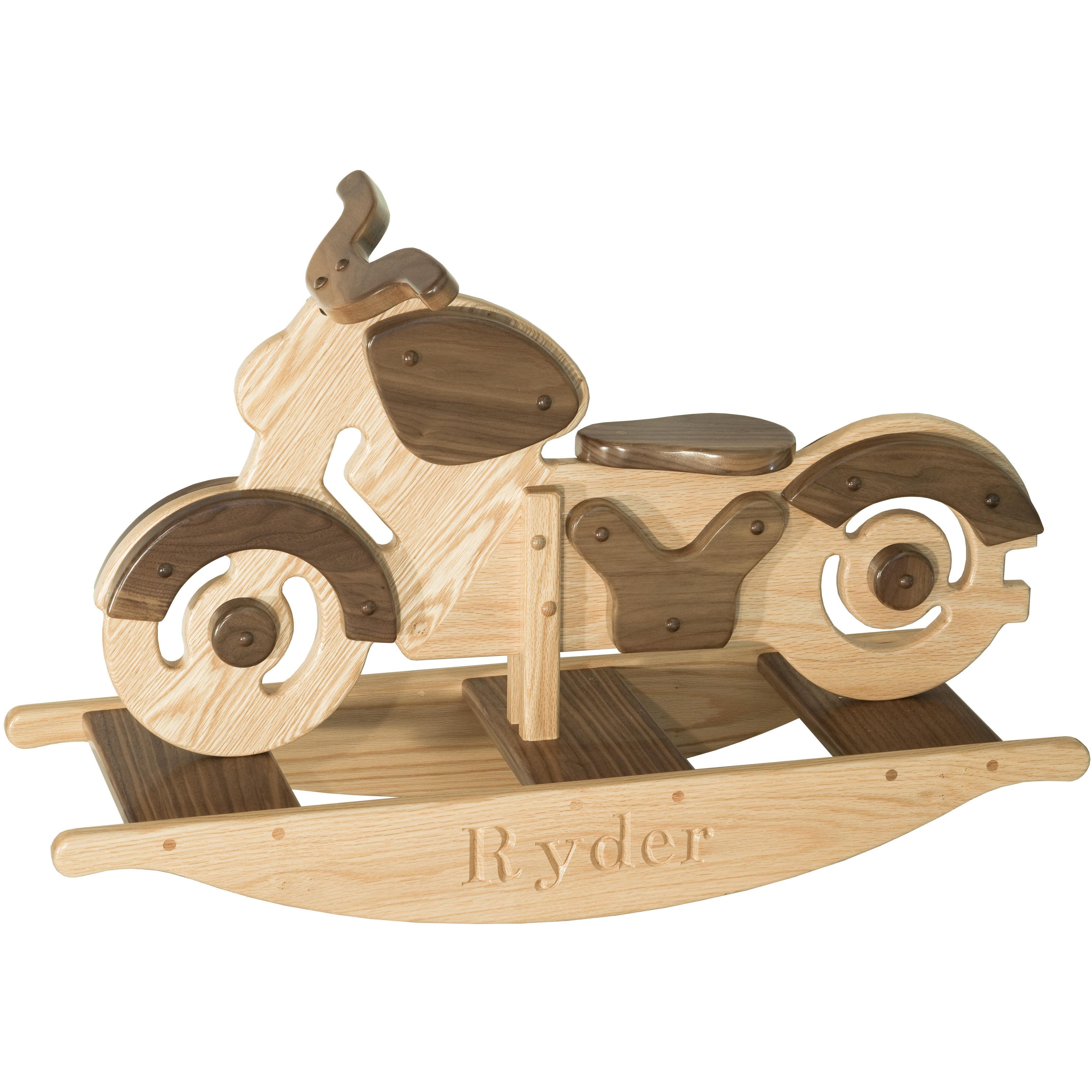 Motorcyle Rocker Pattern Wooden Motorcycle Rocker