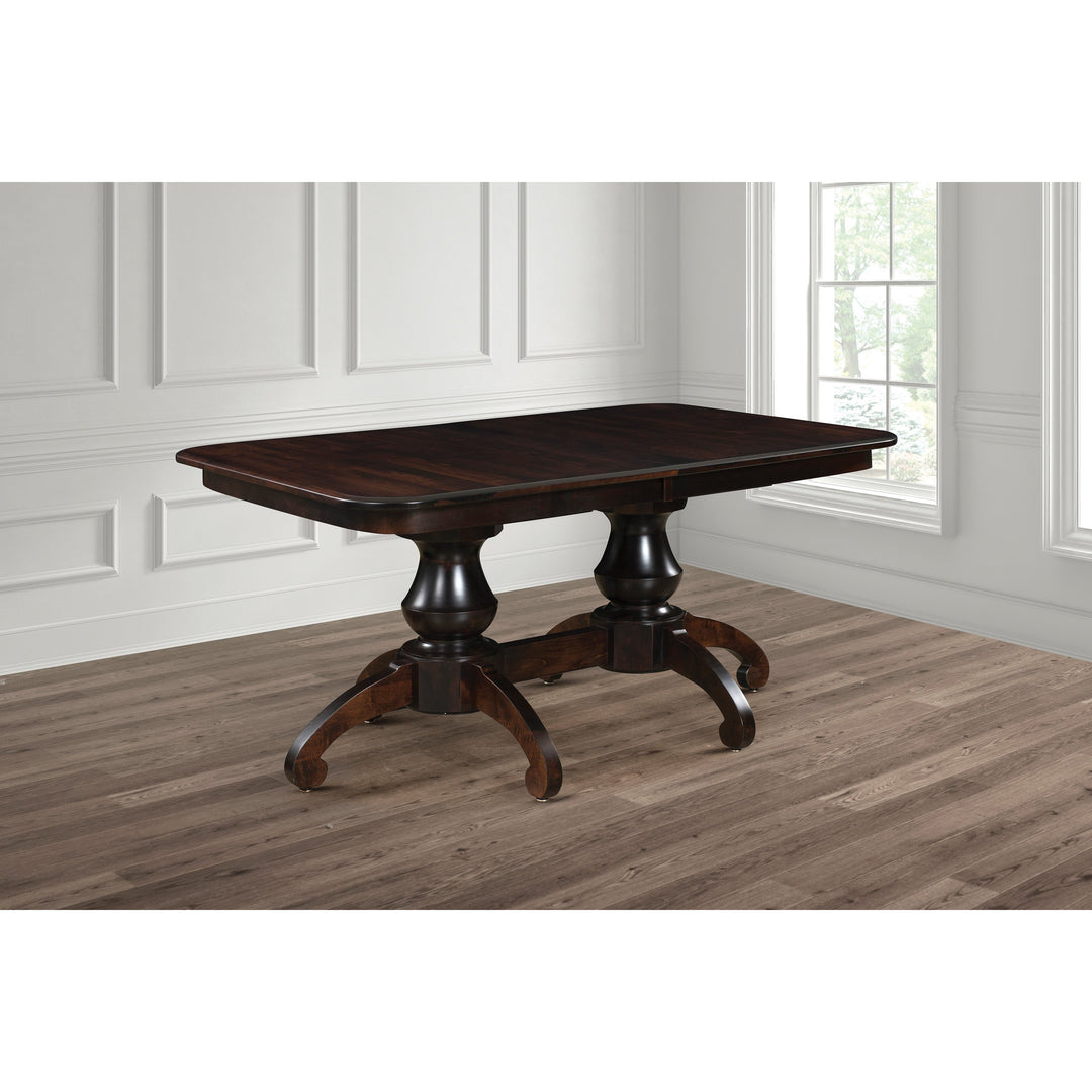 QW Amish Woodstock Double Pedestal Table
